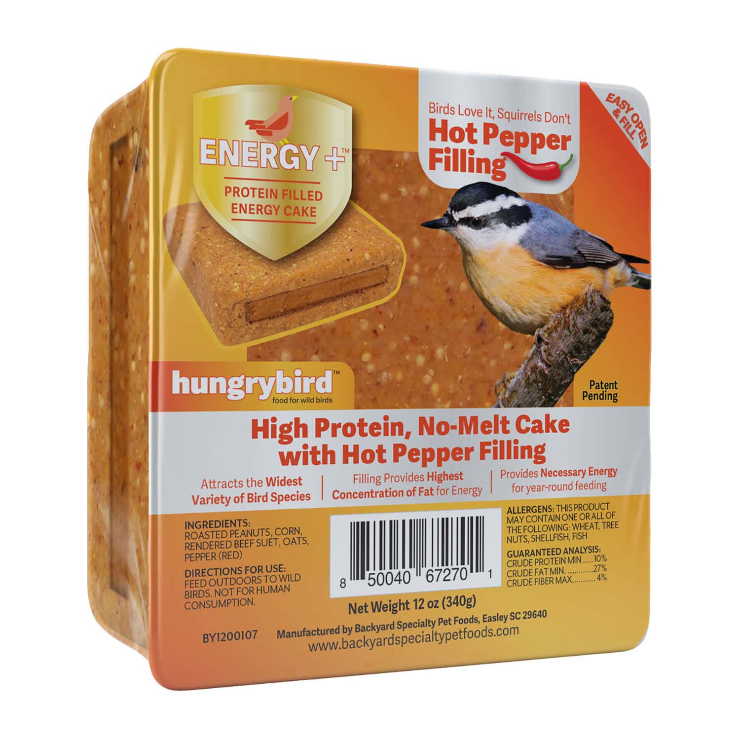 ENERGY+ Filled Suet Cake (Hot Pepper)