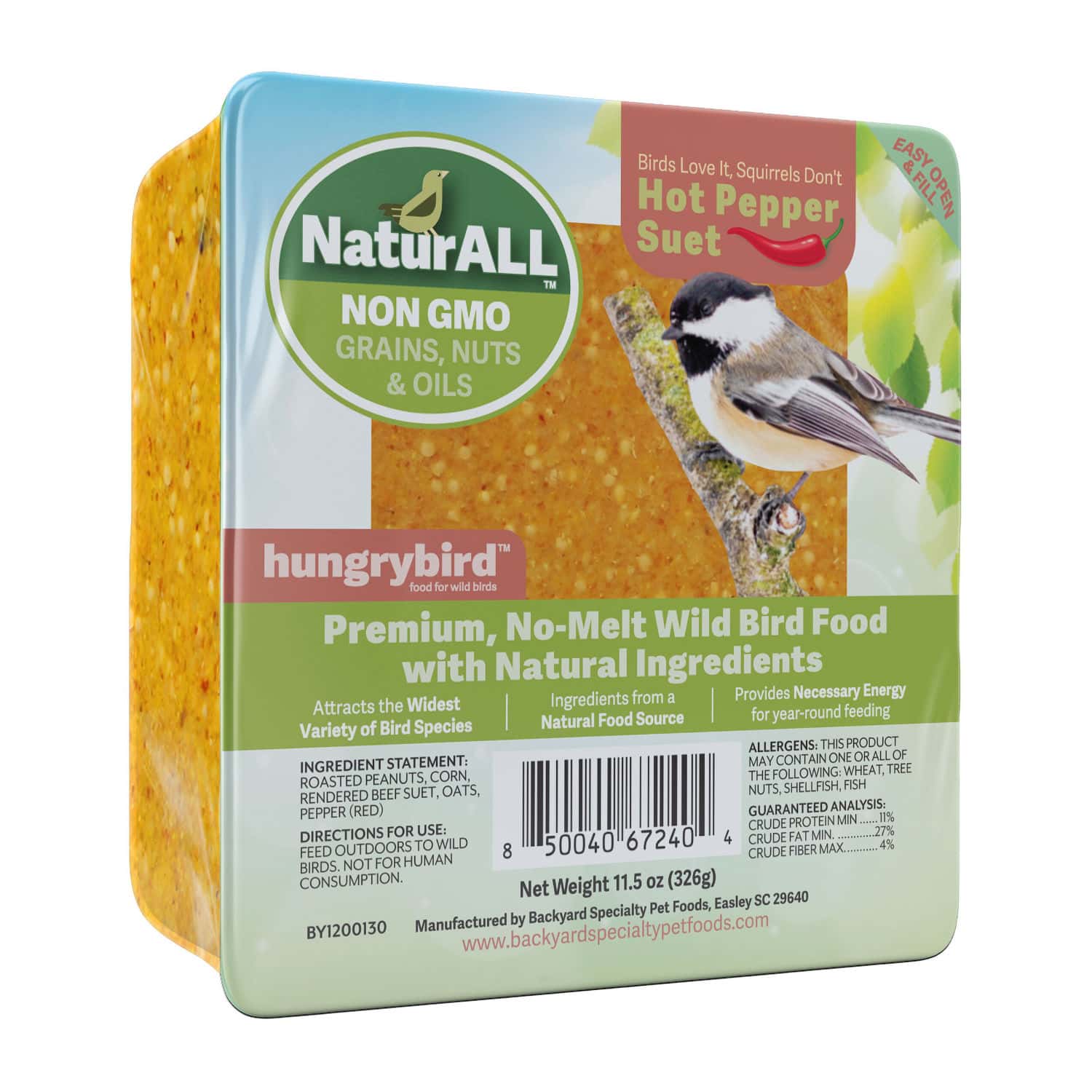 NaturALL Non-GMO Suet Cake (Hot Pepper)