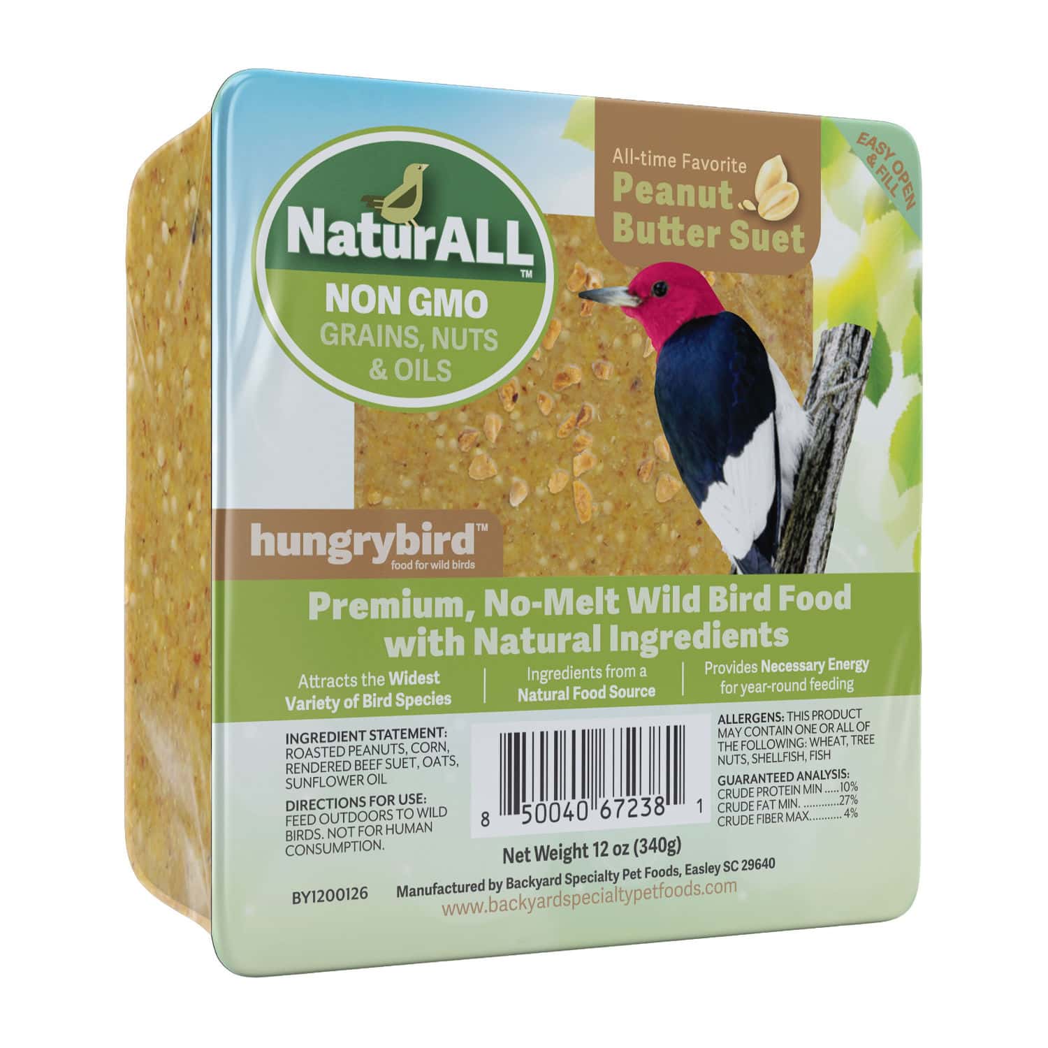 NaturALL Non-GMO Suet Cake (Peanut Butter)